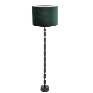 Donkere vloerlamp met groene velours kap Light & Living Gitaya