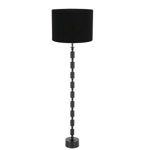 Donkere vloerlamp met zwarte kap Light & Living Gitaya