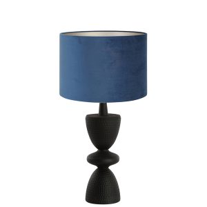 Zwarte klassieke tafellamp met lichtgroene kappen Light & Living Smith