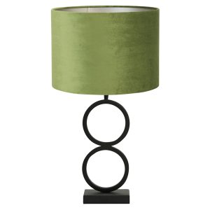 Trendy zwarte tafellamp met donkergele kap Light & Living Stelios