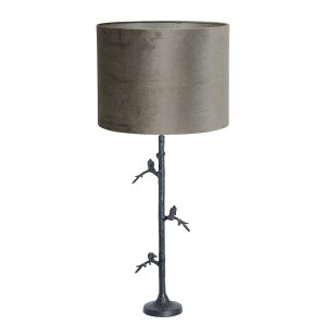 Donkere tafellamp vogels met kap zwart Light & Living Branch