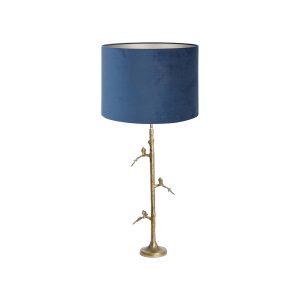 Landelijke tafellamp vogels met gouden kap Light & Living Branch