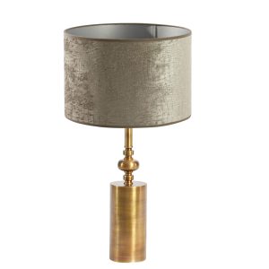 Gouden klassieke tafellamp met blauwe kap Light & Living Helabima