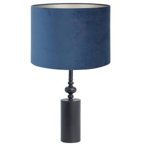 Moderne klassieke tafellamp met grijsgroene kap Light & Living Helabima