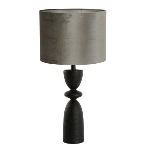 Hoge zwarte klassieke tafellamp met kap zwart Light & Living Smith