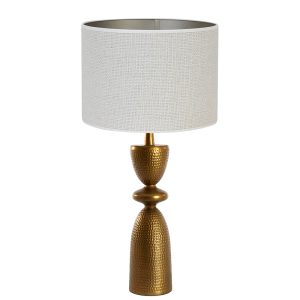 Hoge klassieke tafellamp met ronde plantenkap Light & Living Smith