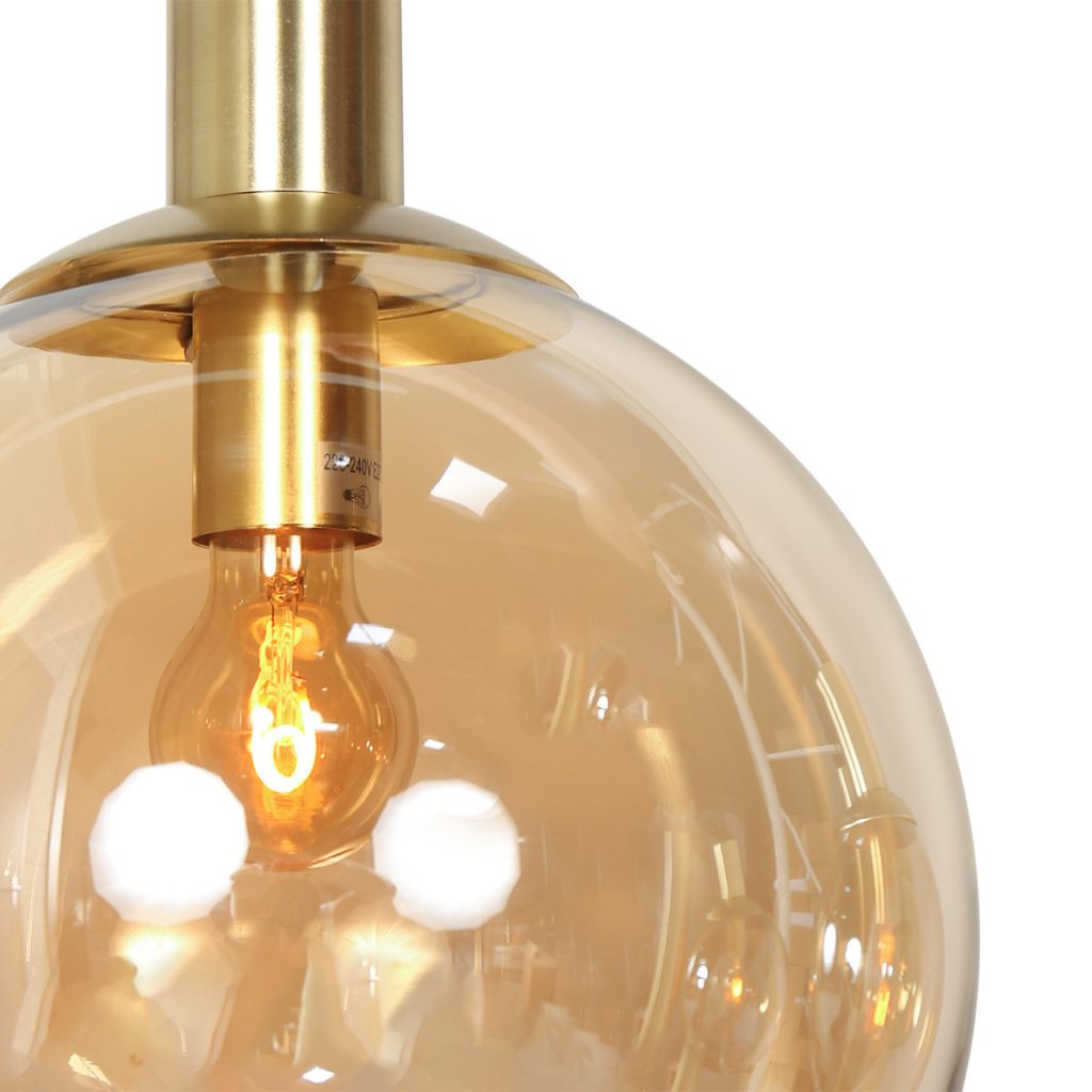 Hanglamp messing 9-lichts glasbollen/kokers Steinhauer Bollique led - Afbeelding 10