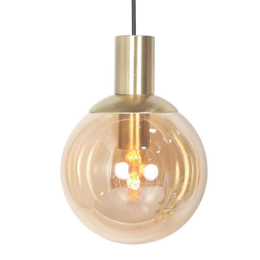 Hanglamp messing 9-lichts glasbollen/kokers Steinhauer Bollique led - Afbeelding 5