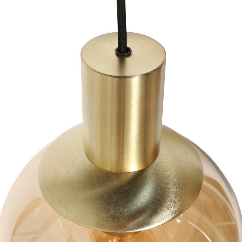 Hanglamp messing 9-lichts glasbollen/kokers Steinhauer Bollique led - Afbeelding 9
