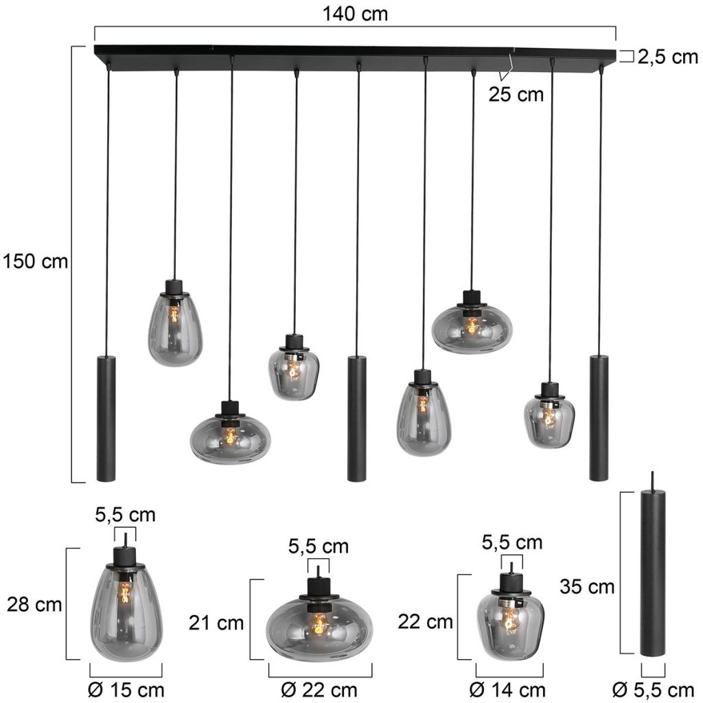 9-lichts-industriele-hanglamp-zwart-steinhauer-reflexion-3796zw-5
