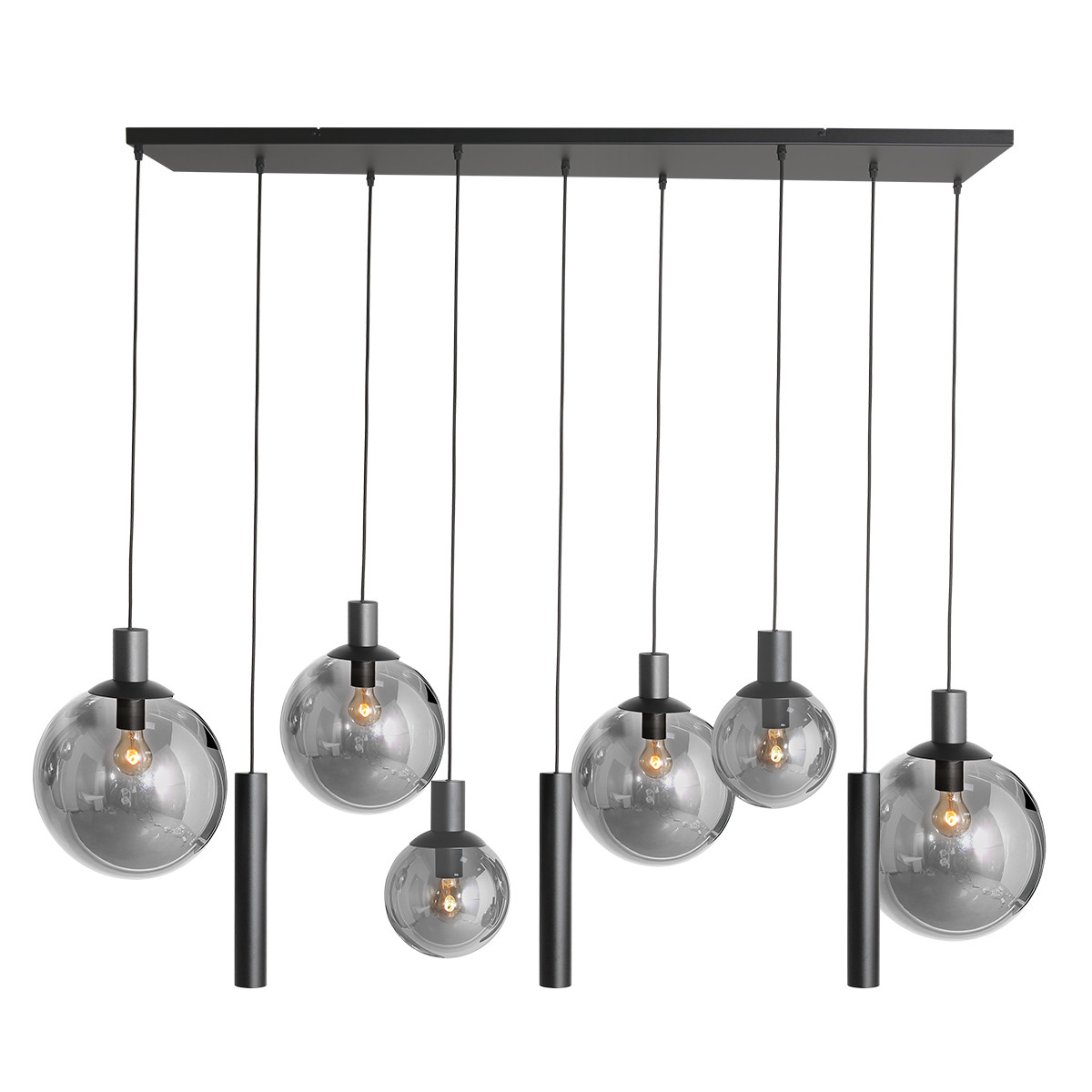 9-lichts-zwarte-hanglamp-steinhauer-bollique-3798zw