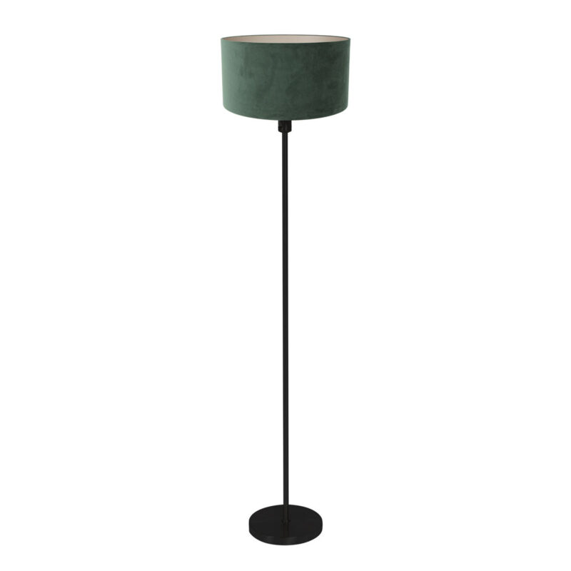 Mexlite Noor Zwart vloerlamp - Ø 40 cm - E27 fitting - Groen