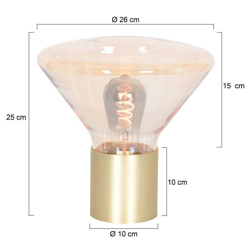 Amber glazen tafellamp Steinhauer Ambiance - Afbeelding 8