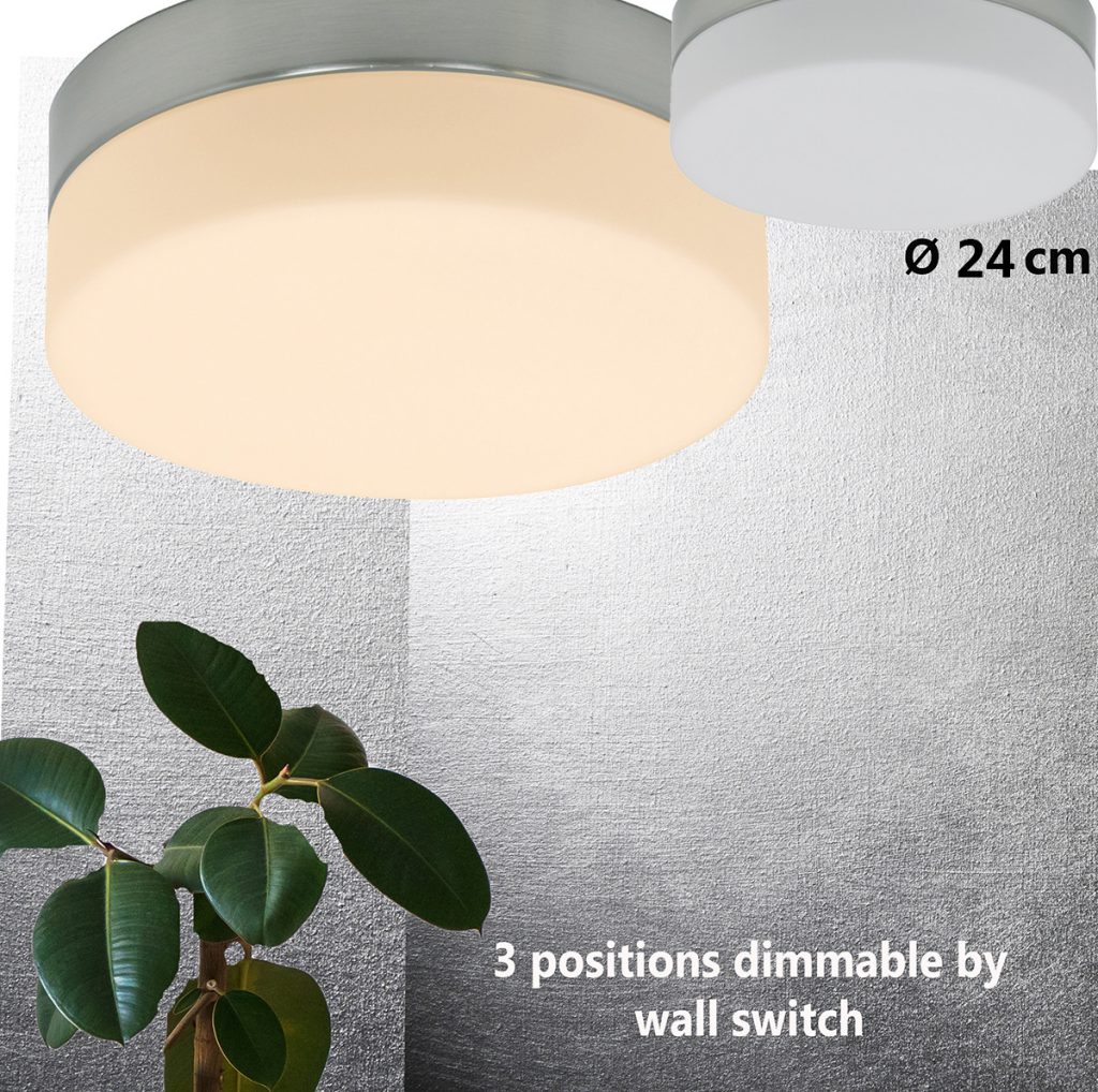 Moderne glazen metalen plafonnière Steinhauer Ikaro - Afbeelding 3