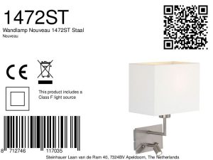 mexlite-wandlamp-nouveau-staal-metaalstof-bedlampje-led_e27-1472st-1