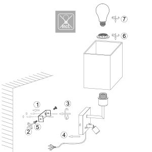 mexlite-wandlamp-nouveau-staal-metaalstof-bedlampje-led_e27-1472st-1