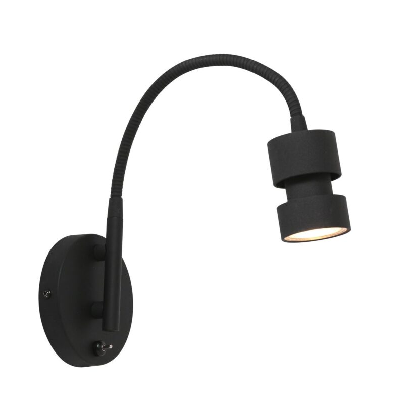 steinhauer-wandlamp-natasjaled-zwart-metaal-bedlampje-gu10-3094zw--13