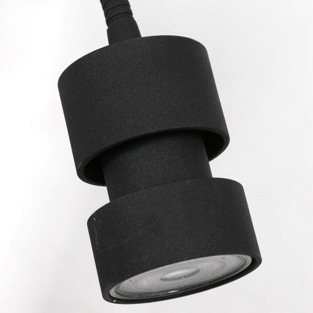 Moderne zwarte wandlamp metaal Steinhauer Natasja led - Afbeelding 3