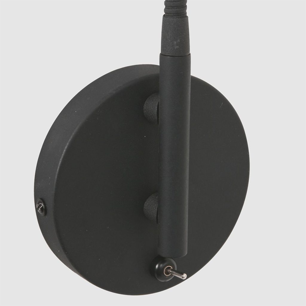 Moderne zwarte wandlamp metaal Steinhauer Natasja led - Afbeelding 4