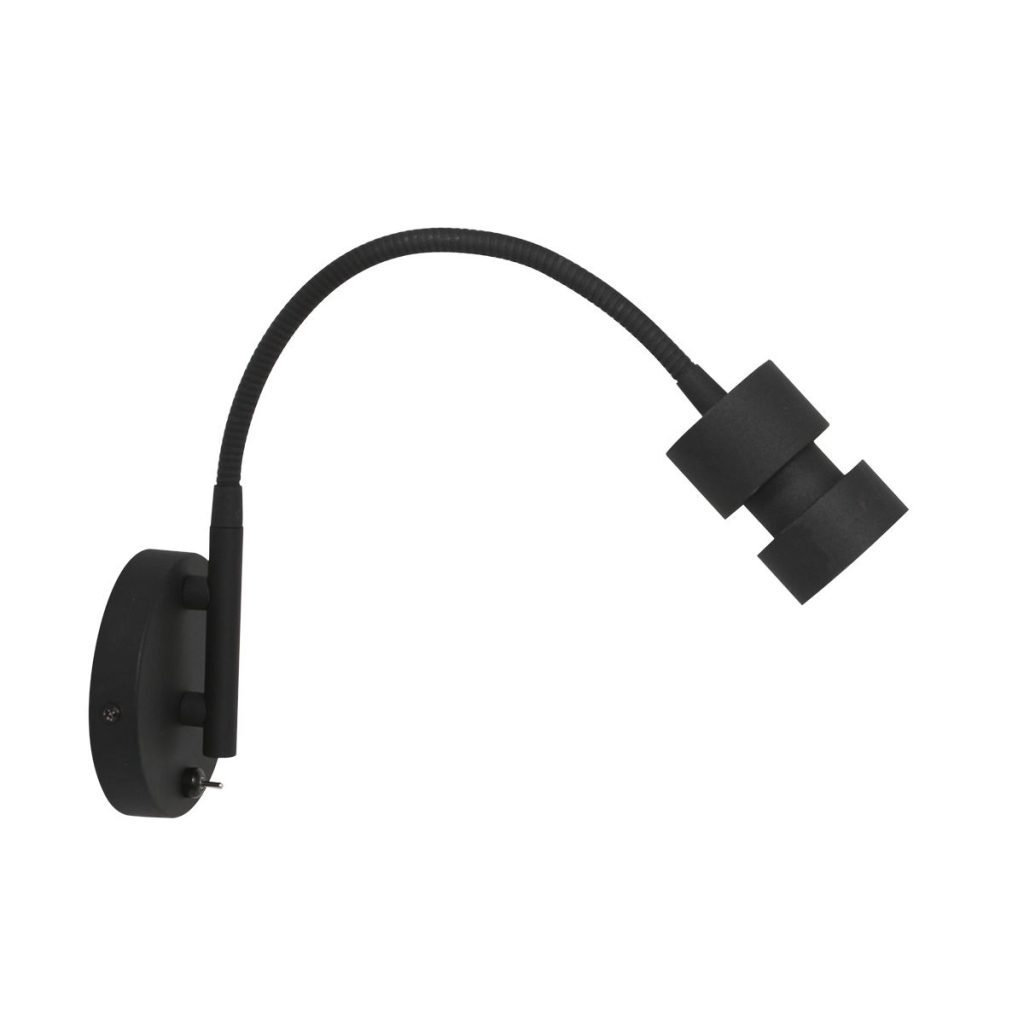 Moderne zwarte wandlamp metaal Steinhauer Natasja led - Afbeelding 9