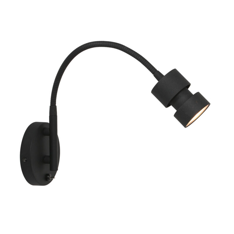 steinhauer-wandlamp-natasjaled-zwart-metaal-bedlampje-gu10-3094zw-1