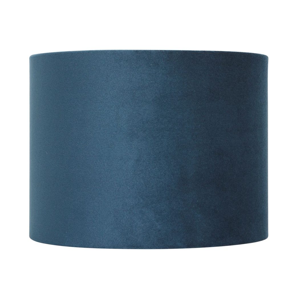 Moderne blauwe velours lampenkap Steinhauer  - Ø 20 cm - Afbeelding 3