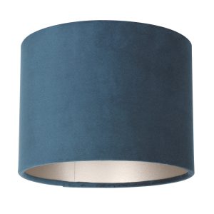blauwe-velours-lampenkap-20-cm-steinhauer-lampenkappen-k3084zs