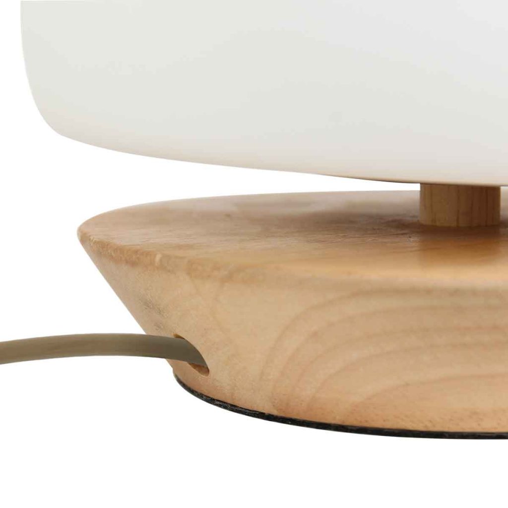 Moderne naturel houten tafellamp glas Steinhauer Ancilla - Afbeelding 5