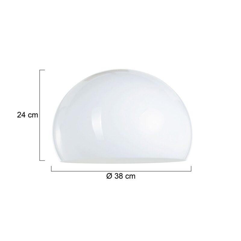 Moderne witte kunststof lampenkap Steinhauer  - Ø 38 cm - Afbeelding 3