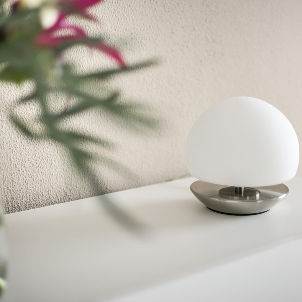 Moderne glazen metalen stalen tafellamp Steinhauer Ancilla - Afbeelding 4