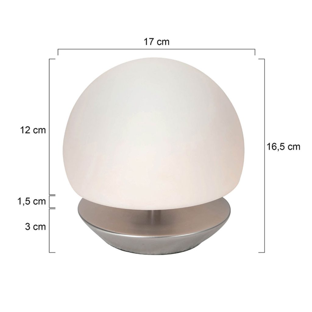 Moderne glazen metalen stalen tafellamp Steinhauer Ancilla - Afbeelding 8