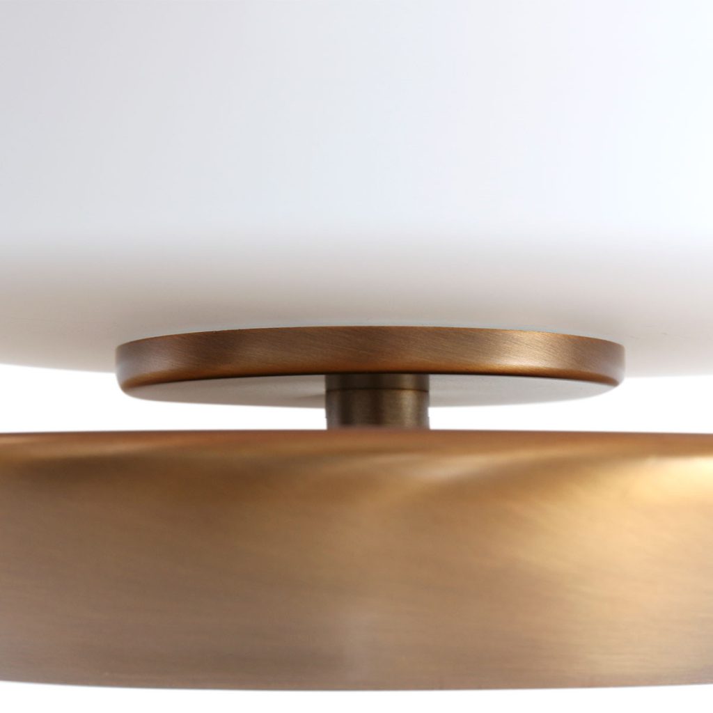 Klassieke bronzen metalen glazen tafellamp Steinhauer Ancilla - Afbeelding 3