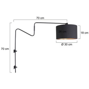 annelighting-wandlamp-linstrom-zwart-metaalstof-schemerlamp-e27-2131zw-1