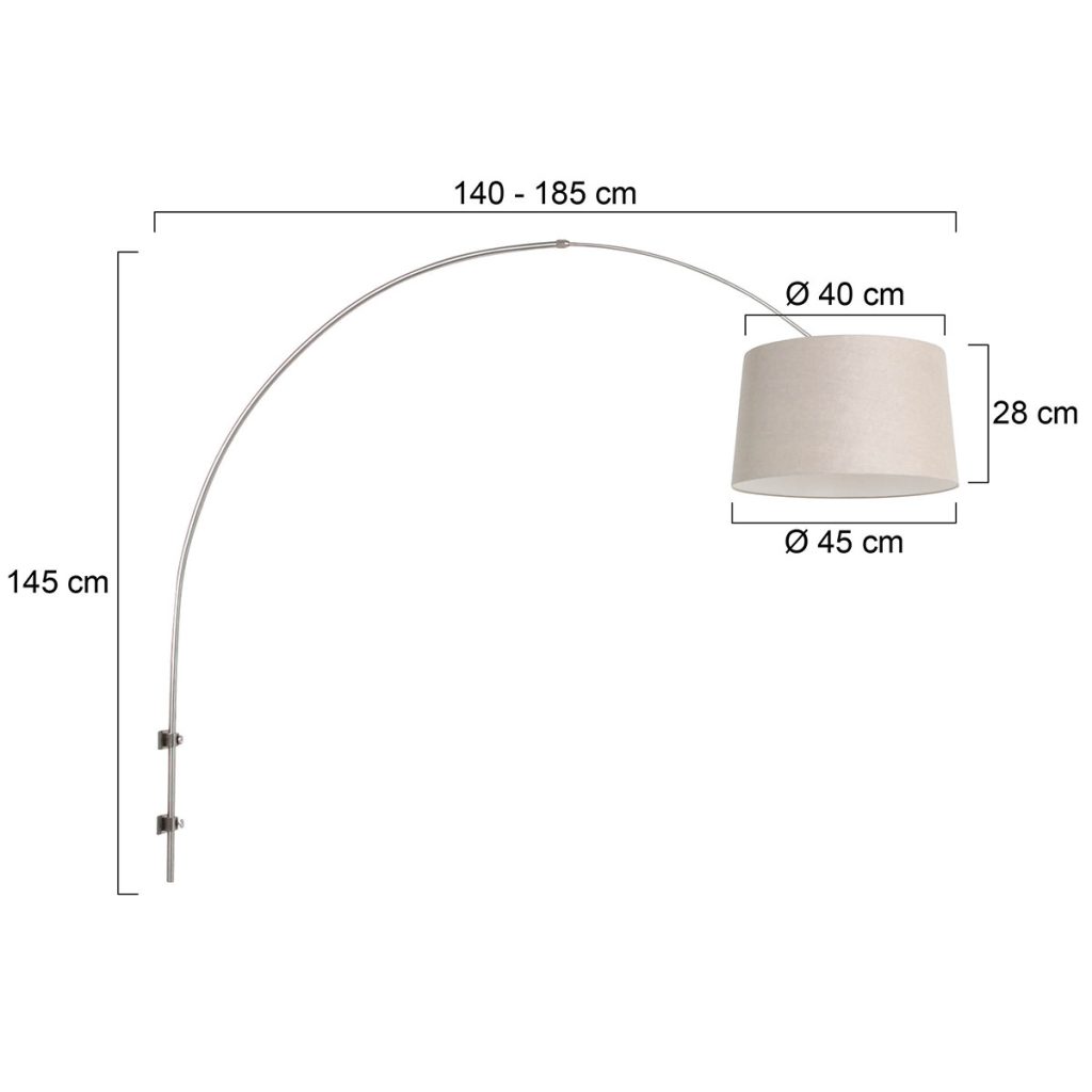 Boog wandlamp met lampenkap Steinhauer Sparkled light - Afbeelding 6