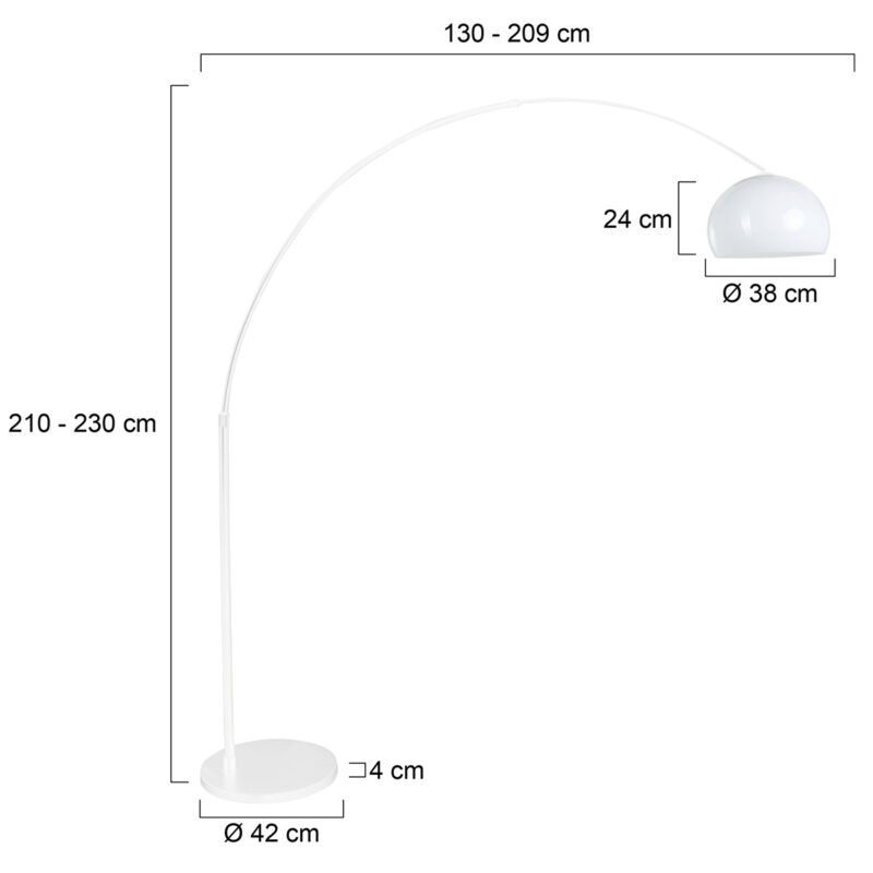 Booglamp met plexiglas kap Steinhauer Sparkled light - Afbeelding 7