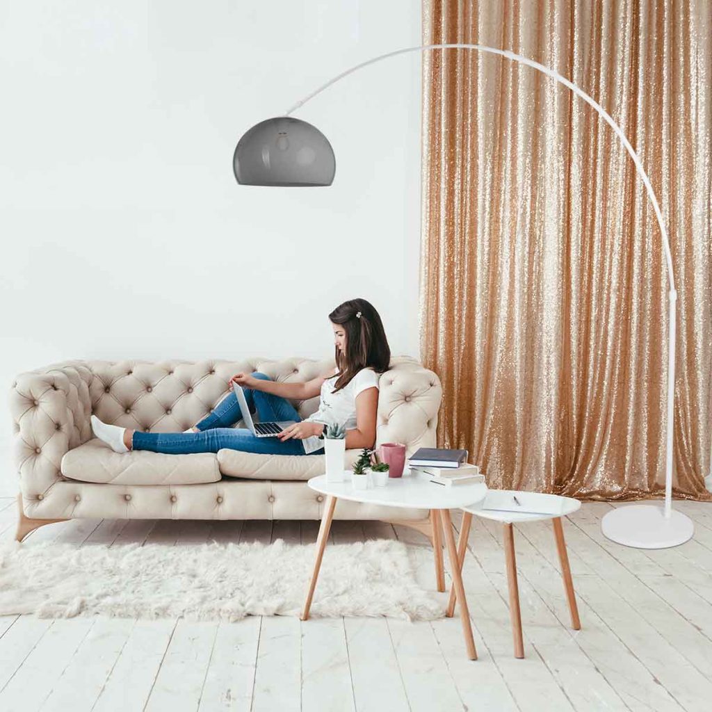 Booglamp met rookglazen kap Steinhauer Sparkled light - Afbeelding 3