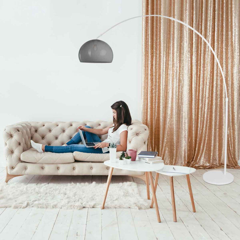 Booglamp met rookglazen kap Steinhauer Sparkled light - Afbeelding 3