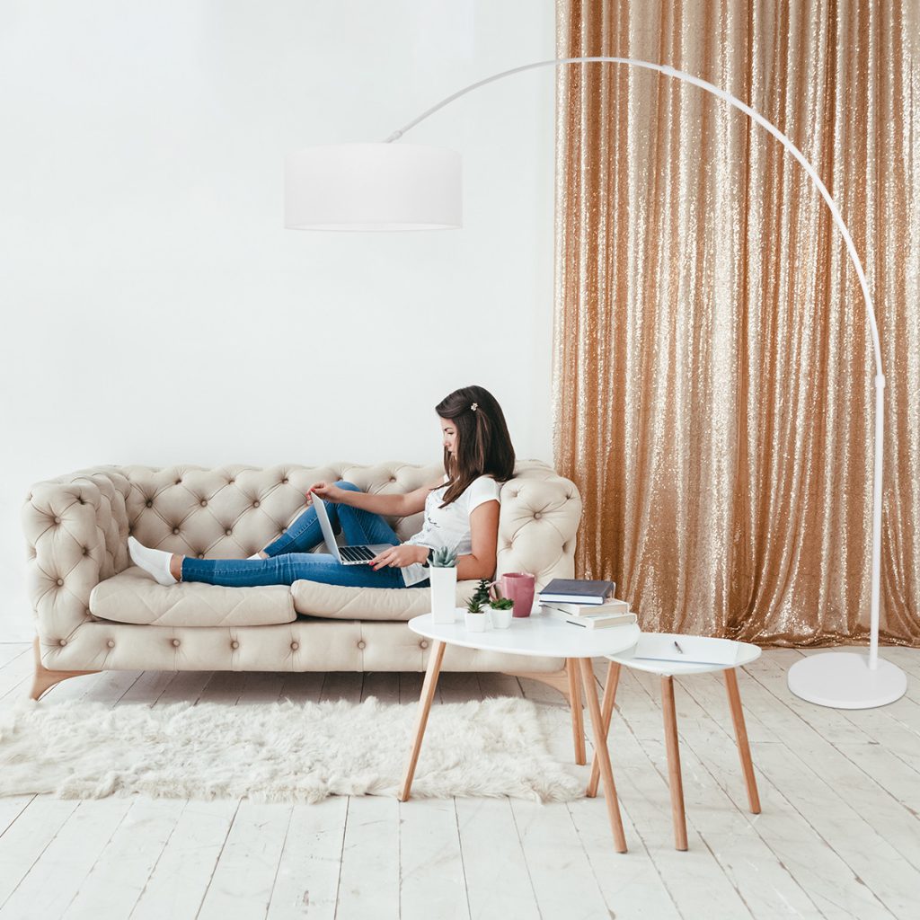 Booglamp met witte kap Steinhauer Sparkled light - Afbeelding 3