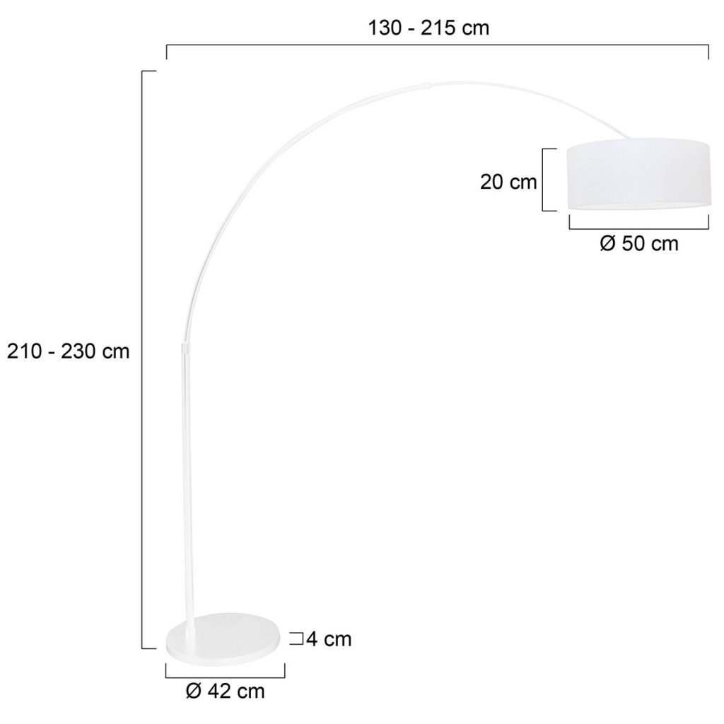 Booglamp met witte kap Steinhauer Sparkled light - Afbeelding 7