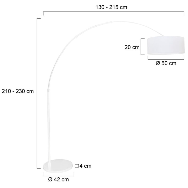 Booglamp met witte kap Steinhauer Sparkled light - Afbeelding 7