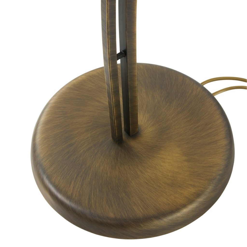 Bronzen vloerlamp 2-lichts gemarmerd glas Steinhauer Capri - Afbeelding 5