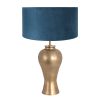 bronzen-lampenvoet-met-blauwe-velvet-kap-tafellamp-steinhauer-brass-blauw-en-brons-7306br