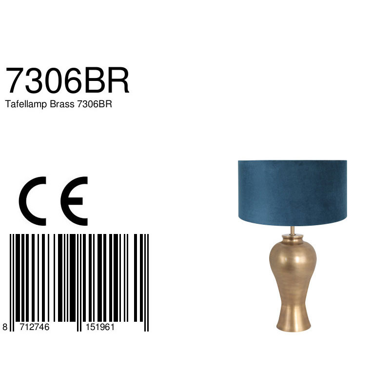 bronzen-lampenvoet-met-blauwe-velvet-kap-tafellamp-steinhauer-brass-blauw-en-brons-7306br-7