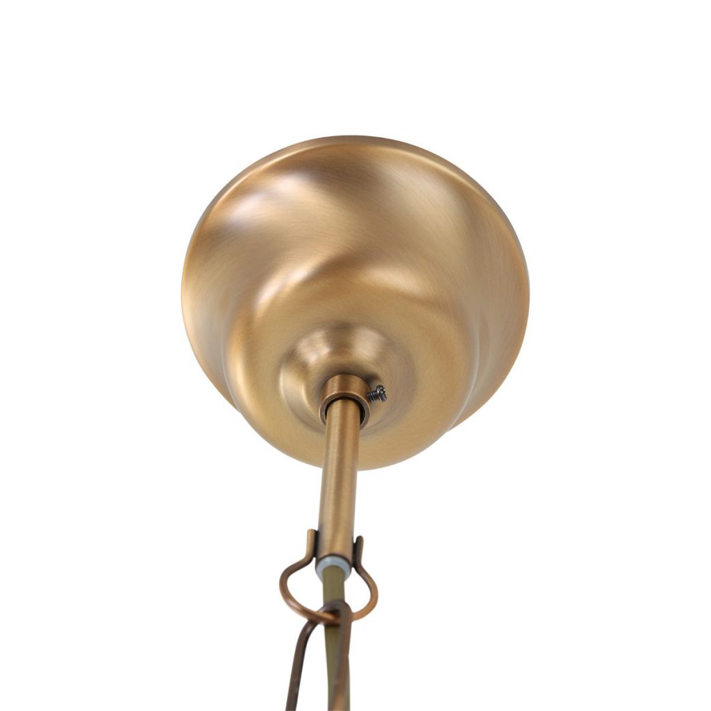 Bronzen 2-lichts hanglamp lantaarn glas Steinhauer Pimpernel - Afbeelding 11