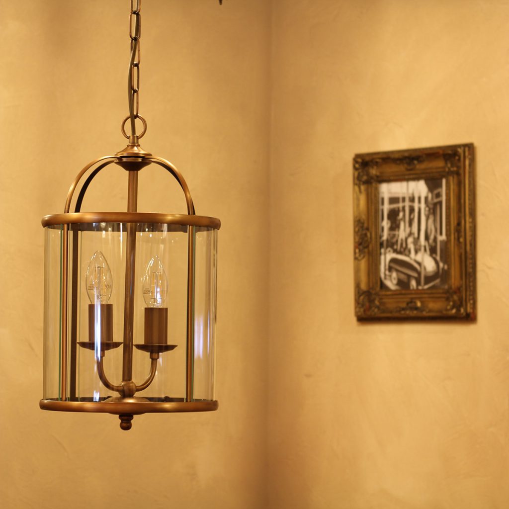 Bronzen 2-lichts hanglamp lantaarn glas Steinhauer Pimpernel - Afbeelding 3