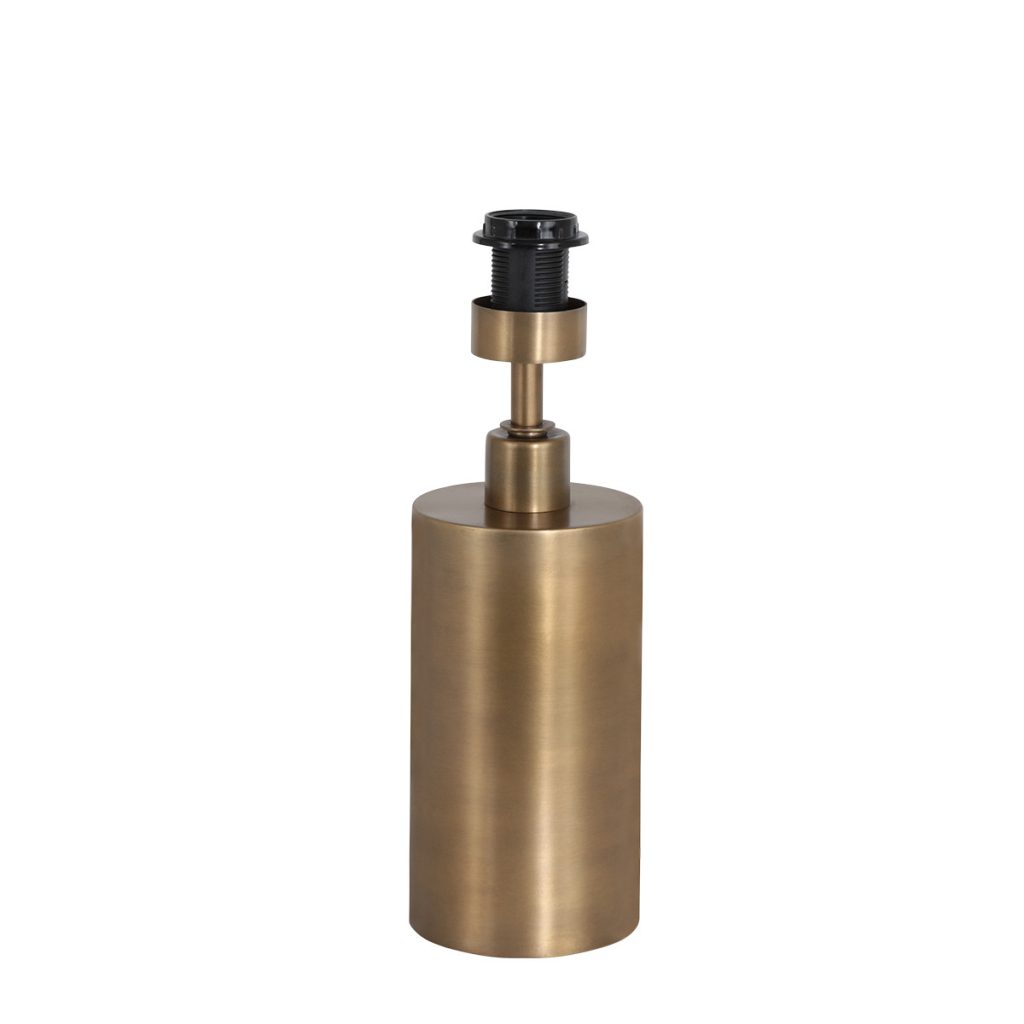 Bronzen schemer tafellamp met witte kap Steinhauer Brass - Afbeelding 4