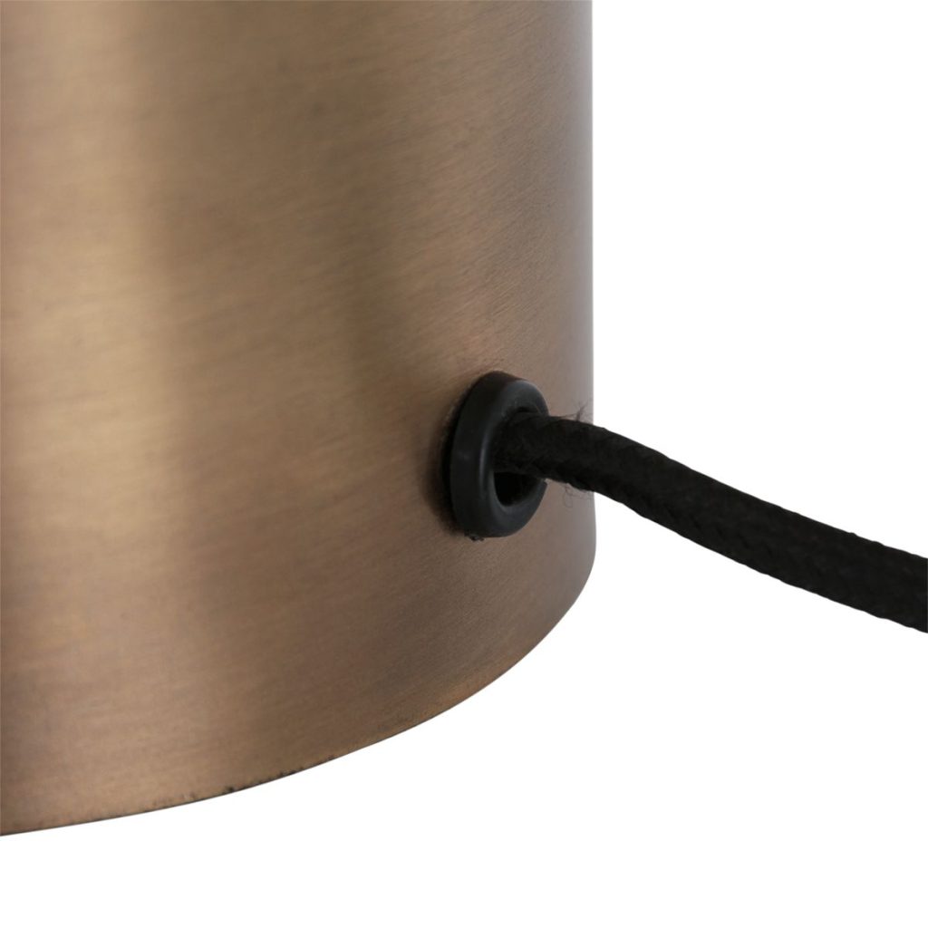 Bronzen schemer tafellamp met witte kap Steinhauer Brass - Afbeelding 9