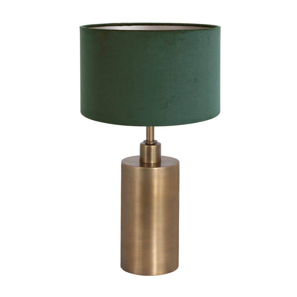 bronzen-schemerlamp-met-groene-fluwelen-kap-tafellamp-steinhauer-brass-brons-en-groen-7310br
