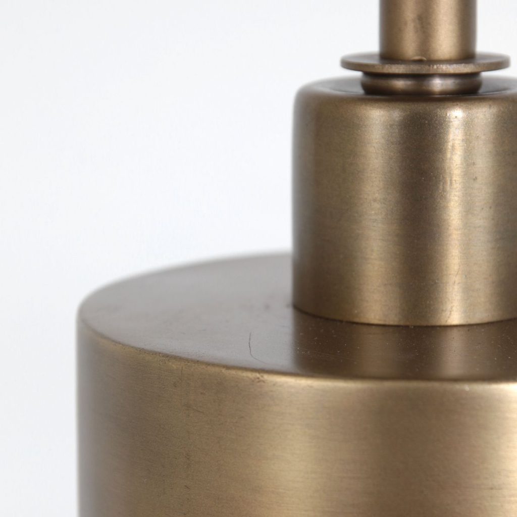 Bronzen schemerlamp met groene fluwelen kap Steinhauer Brass - Afbeelding 9