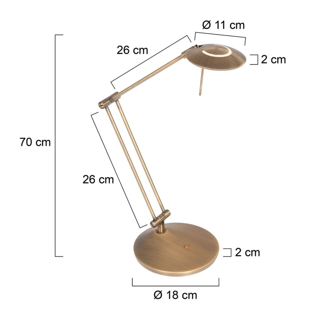 bronzen-tafellamp-met-knikarm-steinhauer-zodiac-led-2109br-5